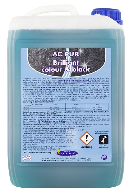 AQUA CLEAN PUR Brilliant Flüssigwaschmittel Colour & Black Antipilling Effekt 6l