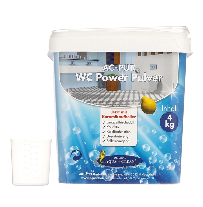 AQUA CLEAN PUR WC Power Pulver Kalklösefunktion & Keramikaufheller 4 kg